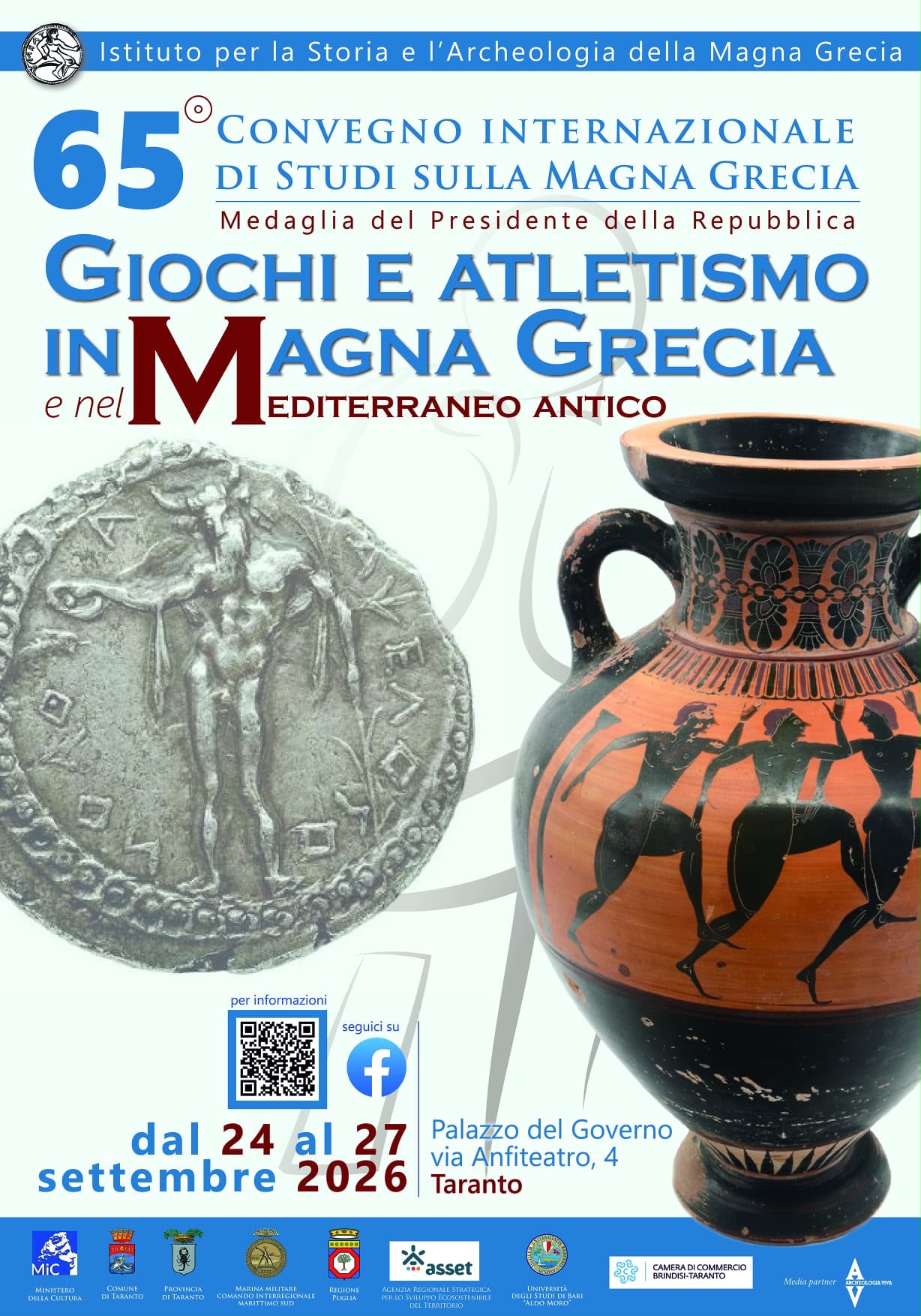 65° CONVEGNO INTERNAZIONALE DI STUDI SULLA MAGNA GRECIA - Giochi e atletismo in Magna Grecia e nel Mediterraneo antico